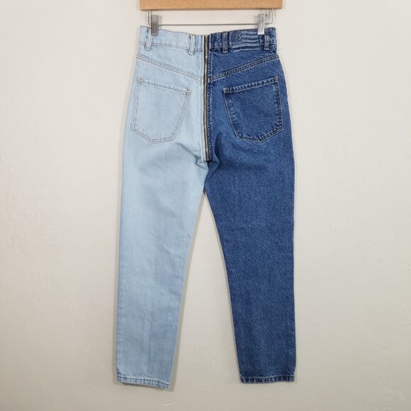 REVICE Two Tone High Rise Jeans Blue Size 26 - Picture 4 of 7